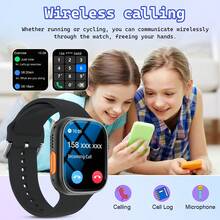 2026 New Children's Smart Watch, Multiple Sports Modes, Step Counting And Tracking Sports Data, With Wireless Calling Function, Can Answer/Call Calls, SMS Reminders, Music Playback And Custom Wallpapers, Silicone Strap, Suitable For Children's Watches Worn In Class Or On The Playground - 彩色 - 查看 2