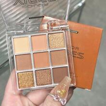 Golden Caramel Eyeshadow Palette 9 Warm Bronze And Nude Brown Shades With Matte And Metallic Finishes High Pigment Blendable Palette For Natural To Glam Looks - trắng - Xem 6