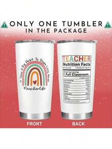 Teacher Appreciation Gifts, 20 OZ Tumbler Coffee Mug Car Cup With Lid And Straw, Stainless Steel Insulated Mug, Teacher Gift, Back To School, Birthday Gift - Thank You Gift For Teachers Women - Teacher 06 - View 4