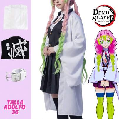 Cosplay PILAR DEL AMOR MitsuriKanroji de DemonSlayer Dizfras Juvenil Hecho En Mexico KIMETSU NO YAIBA