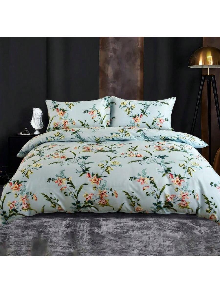 Kit de impresión de fundas nórdicas GB color verde de diseño floral de alta durabilidad de 240cm*220cm