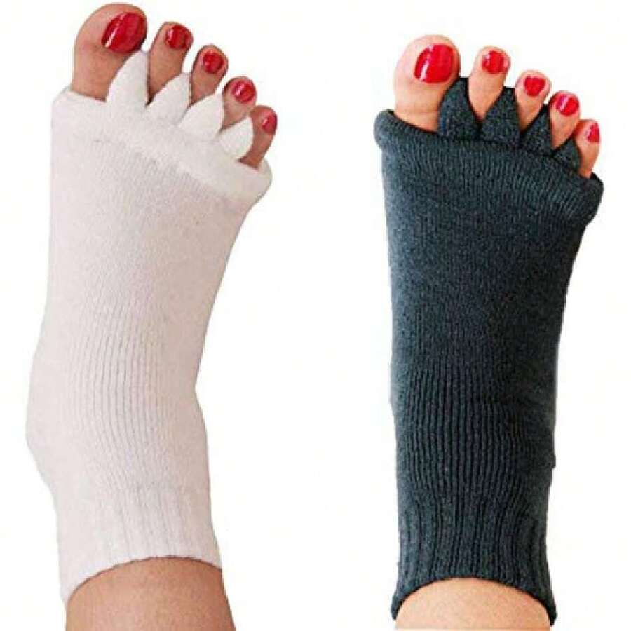 Toe Separator Socks Yoga Sports Gym Health Massage Foot Alignment Socks,35652156 - Nhiều màu - Xem 1