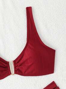 RWX VEST Women's Adult Bikini – Structured Model With Double Front Detail 2025 XX564 - 紅色 - 查看 4