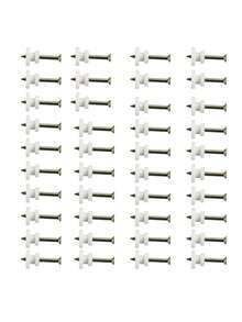 10pcs/20pcs/30pcs/40pcs New Mini Invisible Steel Nail Hangers, Round Head Clasp Fixing Ring
