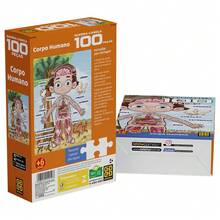 Loja Grow Quebra-cabeça 100 peças Corpo Humano - Multicolorido - Visão 2