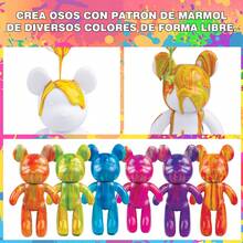 Oso blanco para pintar, decoraciones y juguetes para niños y niñas, arte y manualidades. - Blanco - Ver 7