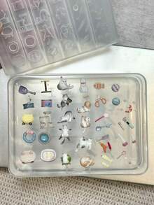 Cute Cartoon Cat, Sewing Machine, Umbrella Shaped Nail Art Molds, High Transparency Silicone Molds - Clear - View 7