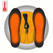 1pc USB Heated Shoe Pad, Electric Foot Warmer Pad, Warm Socks Pad For Winter Outdoor Sports, Keeps Feet Warm - Multicolor - View 1