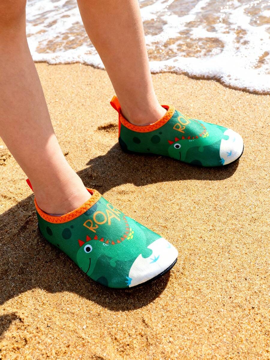 Boys Dinosaur ROAR Print Water Shoes - Quick Dry Anti-Slip For Beach