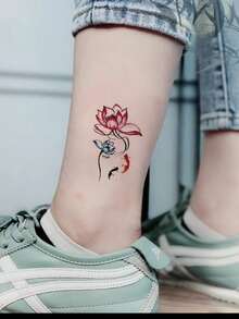 30张混合尺寸小号临时纹身贴纸，防水防汗，可持续2-5天 - 彩色 - 查看 6