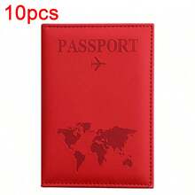 1pc/3pcs/5pcs/10pcs Matte PU Travel Passport Cover, With World Map & Letter Printing, Holder Design Passport Wallet Holder Organizer Women, Essential Travel Accessory Letter Versatile, Large Capacity Middle School Students, High School Senior High School Students, College Students, University Students, Freshman, Sophomore, Underclassmen, Customized Passport Case, Summer Holiday