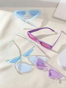 4 Pieces Of Candy-Colored Stylish Tinted Glasses, Suitable For Both Boys And Girls - Multicolor - View 3
