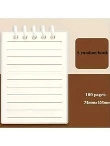 Set de 4 libretas de bolsillo portátiles A7, mini diarios de páginas giratorias, 160 páginas, 4 colores, adecuados para el aula, vocabulario en inglés, contabilidad y suministros de oficina para planificación - Multicolor - Ver 10
