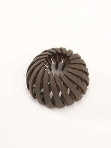 1 قطعة مشبك شعر أنيق على شكل عش طيور للنساء - حامل ذيل حصان أحادي اللون بدون مقابض، مشبك شعر بوهيمي أنيق للكعكة، صانع كعكة، مشابك تصفيف الشعر، لوازم مدرسية، إضافة كعكة، دبابيس تصفيف الشعر - متعدد الألوان - مشاهدة 8