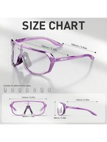 SCVCN Women's Color Changing Cycling Glasses, Color Changing, Suitable For Outdoor, Travel, Daily Wear, Windproof, UV Protection, Suitable For Hiking, Running, Fishing, Beach And Other Occasions, Unisex, Includes 1 Pair Of Lenses - Multicolor - View 6