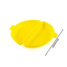 1个鸡蛋模具，微波炉蒸蛋器，半圆形煮蛋器，肉饼模具，鸡蛋小饼模具 - 黃色 - 查看 2