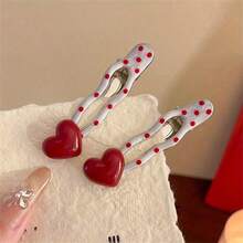 2 件装/4 件装复古波点发夹，可爱鳄鱼夹，多功能侧夹，爪夹，发卡，发夹，头部饰品，女士发饰，发夹 - 彩色 - 查看 2