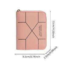 Cartera de Mujer Corta y Sencilla, Tarjetero, Monedero - rosa claro - Ver 6