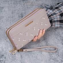 Cartera para Mujeres Estilo Largo Monedero Simple - Verde - Ver 1