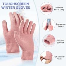 DoubleCare Conunto de Sorero Inerno 3 en  con Gorros para F Muer Guantes i Budas con ro de Felpa para Clima Frío idad al Aire Lie Esquiar Ciclismo - Rosa - Ver 3