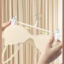 Hosenbügel aus Metall, 10 Stück Kleiderbügel Klammerbügel für Hosen Socken Röcke, 30cm Anti-Rutsch, Verchromt,Rockbügel Hosenspanner mit Clips, Hohe Belastbarkeit,Weiß(10Stück) - Blanc (10 pièces) - Voir 6