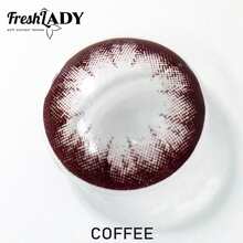 FRESH LADY Freshlady Natural Colored Contacts Pupilentes Big Eyes 14.5mm Coffee Colored Contact Lenses 1 Year Disposable Halloween Costume Cosplay - Brown - View 8