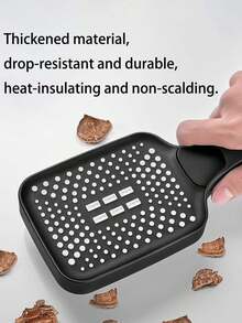 1 pieza Cabezal de ducha cuadrado de alta presión, con grandes orificios de salida de agua, de una sola mano, con alto caudal, rociador de ducha para el hogar, para uso con calentador - Plateado - Ver 3