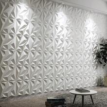 3D PVC Wall Panels 11.8"X11.8" (30x30cm) – 10/20/30/40 Pack Options – Removable Waterproof & Fire-Retardant – Living Room/Bedroom/Bathroom/Commercial Decor (Tape Included)..Christmas And Winter Decorations.New Year,Wallpaper Adhered To The Wall Becomes Wall Art - White - View 5
