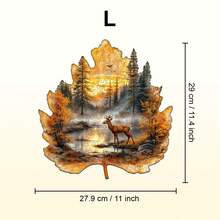 1 bộ ghép hình bằng gỗ hình gấu nâu mùa thu/dấu chân vàng, đồ chơi ghép hình bằng gỗ hình động vật không đối xứng, quà tặng trò chơi độc đáo cho bữa tiệc, tranh ghép hình trang trí, tranh ghép hình ma thuật để bàn, tranh ghép hình giáo dục sáng tạo cho trẻ em, quà tặng ngày lễ, tranh ghép hình bằng gỗ cho người lớn, quà tặng Lễ Tạ ơn/Năm mới/Sinh nhật (Ghép hình 2D) - Nhiều màu - Xem 13