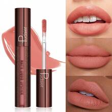 Pudaier Lip Gloss Matte - Tahan Lama, Tidak Luntur, Hasil Akhir Halus, Warna Cerah & Bersemangat - 02. Persik merah muda - View 9