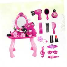 Caja Juguete De Niña Herramientas Para El Cabello Juguetes Rosa Cosmetico Niño TocadorConveniente y duradero, favorito para niños - Multicolor - Ver 5