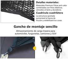 EDWINAYY Red de Carga Elástica 60x80 cm - Organizador Trasero para Auto\/Camión\/SUV con Ganchos, Malla de Non Reforzado Antidesgarros + Sistema Antideizamiento - negro - Ver 2