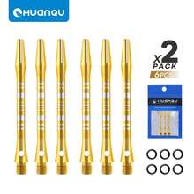 HUANQU 6pcs High Quality Aluminum Dart Shafts Set - 51mm Medium Length, 2BA Thread Standard Dart Stems, Universal Dart Shafts, Engraved Design, Durable And Precise, 6 Colors, Enhanced Stability, Includes Rubber O-Rings - Ideal For Home, Club And Tournament, Suitable For Beginners And Professional Players Practice, Dart Accessories, Perfect Gift For Darts Enthusiasts, Christmas/Easter/Valentine's Day/Birthday Etc.