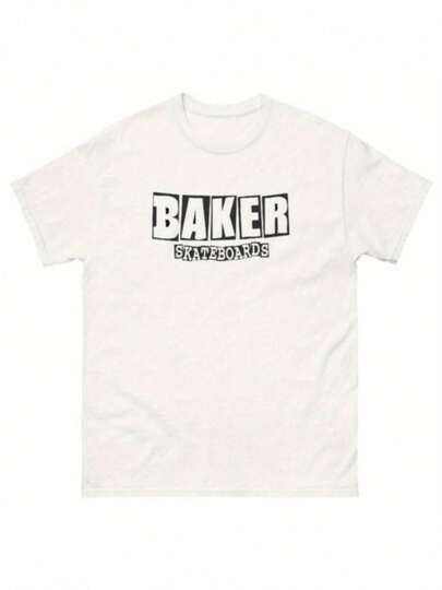 Top - BAKER SKATEBOARDS Camisetas de Skateboarding Retro de los 90s Vintage Negras
