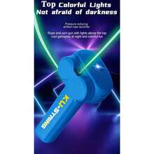 1-Pack Night Glow Electric Rope Launcher With Rotating Loop Lasso Motion - LED Light-Up Kids Toys Boy Toys Perfect Christmas Gift, Easy Trigger Launch For Classroom Christmas Events & Indoor Family Bonding - Xanh đậm - Xem 5