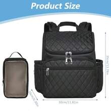 Diaper Backpack 14x12x6 Inch Portable Large Capacity Baby Travel Bag with Independent Pouch and Pad Baby Supplies with Insulated Bottle Compartment Water-Repellent for Mom Outdoor - como en la foto - Ver 4