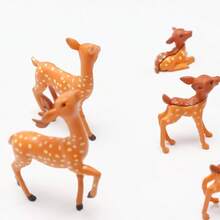 12 Pcs Deer Figurines Forest Animal Figurines Woodland Animals Creatures Miniature Deer Crafts Fairy Garden Supplies Cake Toppers - 最初的 - 查看 7