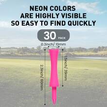 FINGER TEN 30pcs High Quality Wooden Golf Ball Holders, Consistent Height, Improve Visibility For Golfers - Pink - View 3