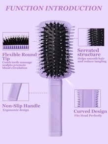 2/3/4/5/6/10 Pcs Hair Brush With Hair Styling Comb Set, The Narrow Side Edge Efficiently Separates And Volumizes Curl Clumps, 9-Row Cushion Nylon Styling Brushes, Blow-Dry Styling, Soft Silicone Scalp Massager Brush, (6.8oz/200ml)Continuous Mister Spray Bottle For Hairstyling - Multicolor - View 5