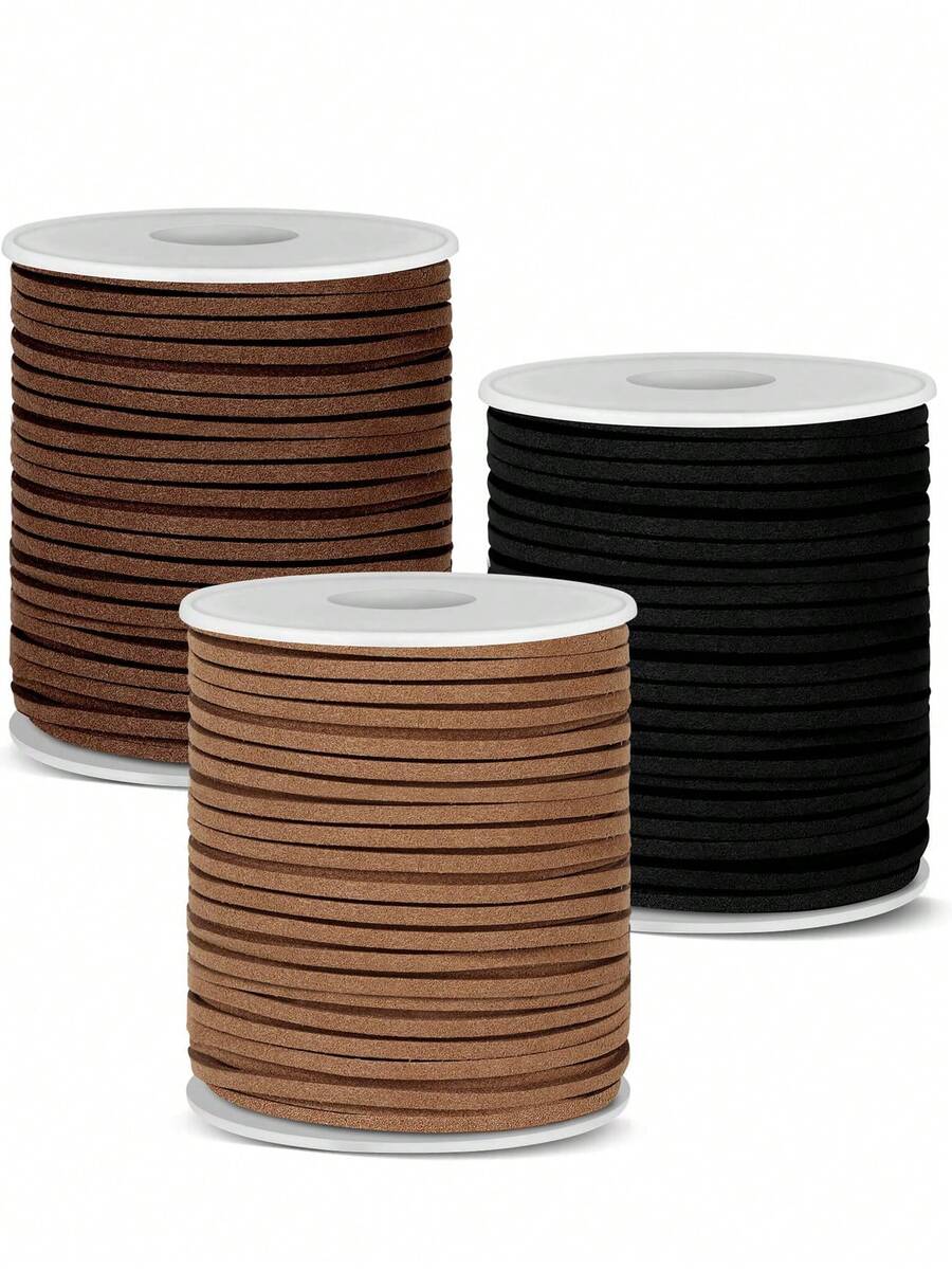 1Roll 1791in Floral Deerskin Velvet Chenille String Jewelry Leather Strap Flower Gift Box Decorative Bouquet Ribbon Handmade Diy Necklace, Bracelet Strap Jewelry Making Handmade Craft Supplies -Beading Cords & Threads - 1791inch - View 1