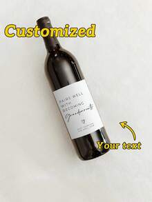 Customized Pregnancy Announcement Wine Or Champagne Label Gifts, Creative Custom Bottle Sticker Gifts, Customized Anniversary Gifts, New Year Gifts, Couple Anniversary Gifts, Personalized Baby Grandparent Champagne Stickers - Multicolor - View 5