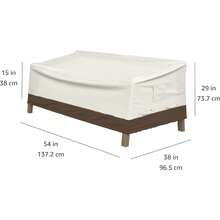 Basics Funda protectora para sofá tipo lounge de patio 2 plazas impermeable protección anti-UV durable beige/canela - beige canela - Ver 5