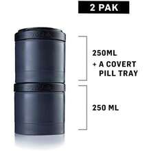 BlenderBottle Tarros de almacenamiento, , , 1(Completamente negro Paquete de 2) - Multicolor - Ver 2