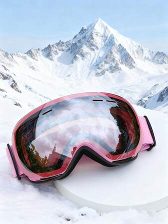 Multi-Layer Foam Single Piece Outdoor Sports Ski Goggles, Adult Mountaineering Ski Goggles, Unisex Motorcycle Windproof Anti-Glare Ski Goggles