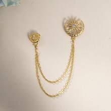 1 pièce Broche vintage homme motif étoile et lune, broche croissant de lune Ramadan Aïd Moubarak (inclut boîte) - Multicolore - Voir 6