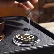 1个复古檀香炉，莲花盘香炉，手工制作 - 多用途，小巧优雅，仿古风格家居装饰，烛台礼品，斋月礼物，适用于水疗、瑜伽、冥想、书房、办公室、客厅、卧室等艺术装饰 - 風格1 - 查看 8