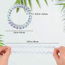 CZ JessLab Lazos en espiral para el pelo 10 unidades sin rastro lazos de plástico para el pelo soportes para coleta de caballo accesorio para el cabello sin daños para niñas mujeres y mujeres colores surtidos juego de 8 1149 - 8 - Ver 5