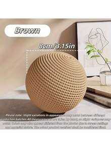 剑麻猫玩具 - 带铃铛的猫薄荷球，猫咪用品