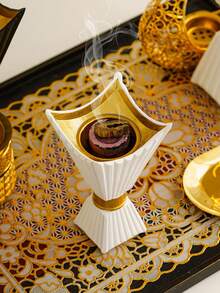 方形香炉，豪华香薰炉，客厅卧室装饰桌面摆件，适合节日装饰、家庭聚会、婚礼和办公室装饰。 - 彩色 - 查看 3