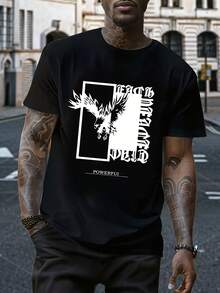 Camiseta estampada de moda para hombres - Negro - Ver 6